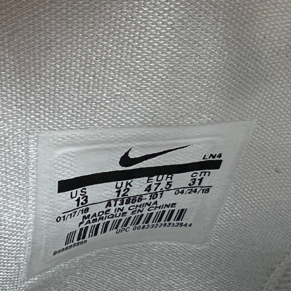 Nike Hyperdunk X TB Promo Basketball White/Black Shoes Men's US 13 AT3866-101 - Picture 9 of 9